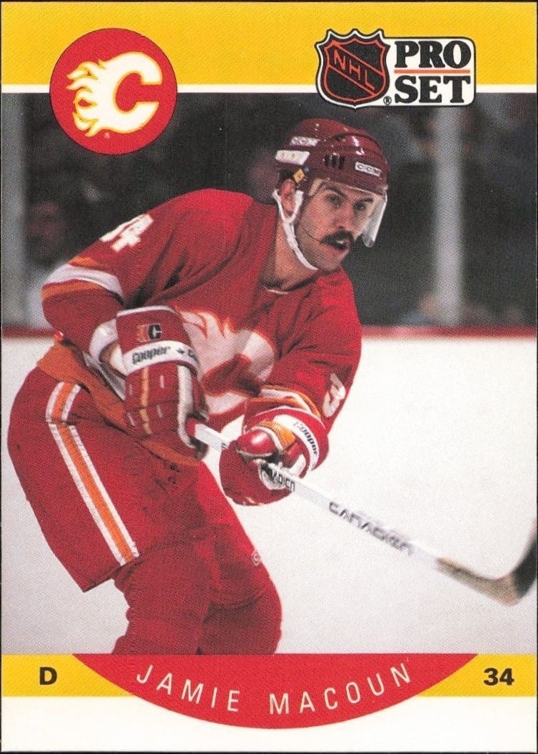 1990-91 Pro-Set NHL Series 1 Jamie MacOun #37 trading card
