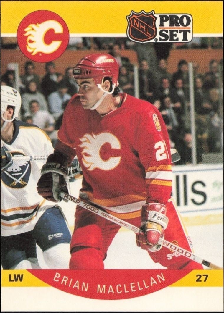 1990-91 Pro-Set NHL Series 1 Brian MacLellan #36 trading card