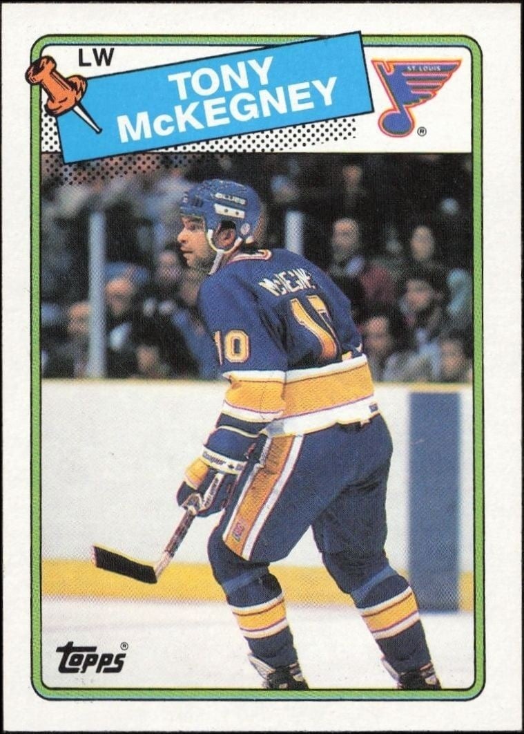 Tony McKegney 1989-90 Topps #4 Hockey Trading Card - Front 1989-90 Topps Tony McKegney #4 hockey trading card front