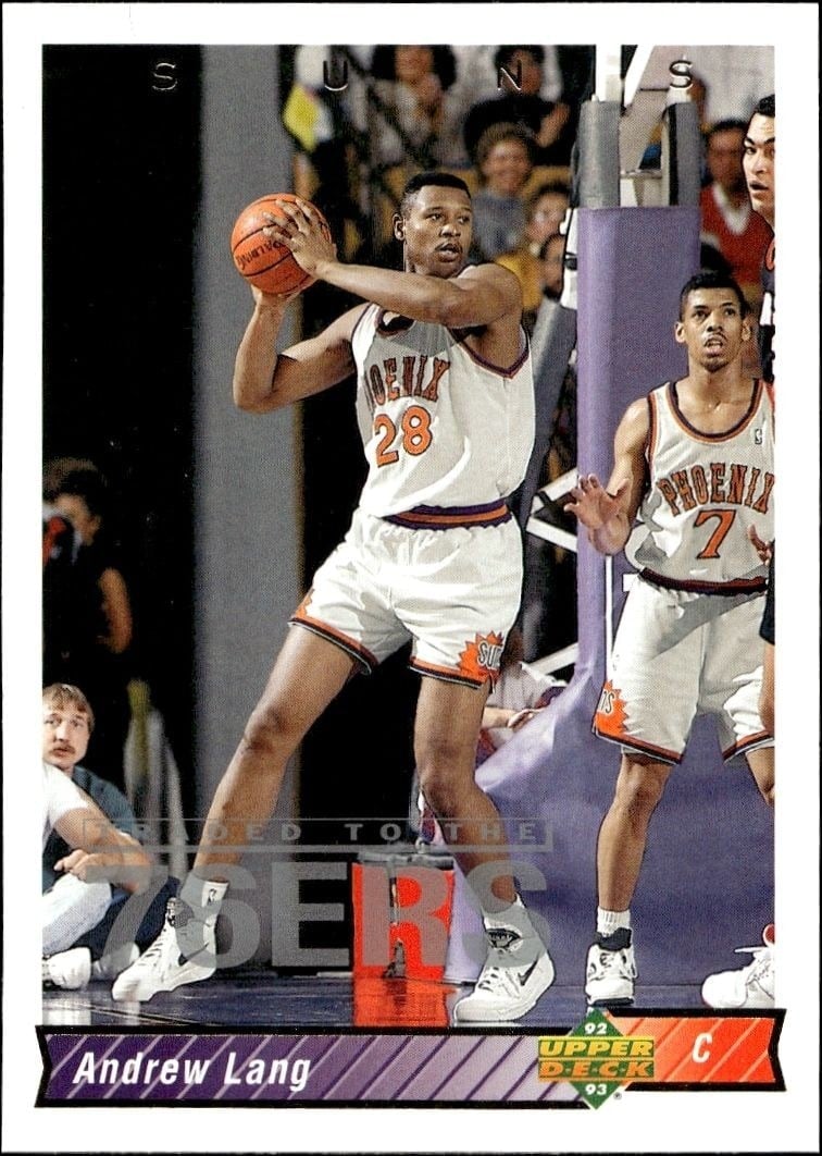 Andrew Lang 1992-93 Upper Deck #71 Basketball Trading Card - Front 1992-93 Upper Deck Andrew Lang #71 basketball trading card front