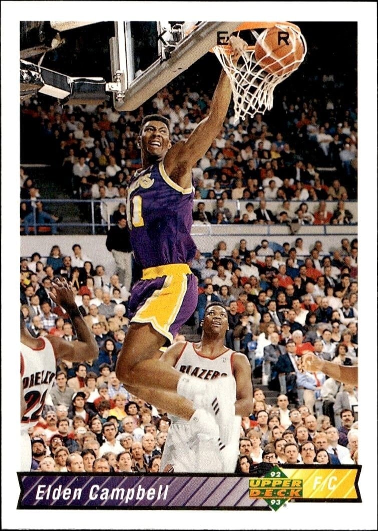 Elden Campbell 1992-93 Upper Deck #152 Basketball Trading Card - Front 1992-93 Upper Deck Elden Campbell #152 basketball trading card front