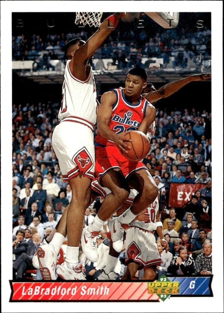 LaBradford Smith 1992-93 Upper Deck #80 Basketball Trading Card - Front 1992-93 Upper Deck LaBradford Smith #80 basketball trading card front