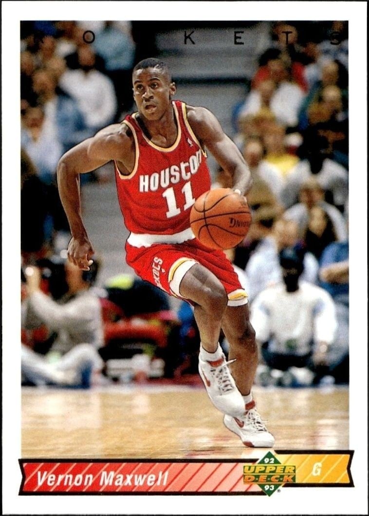 Vernon Maxwell 1992-93 Upper Deck #172 Basketball Trading Card - Front 1992-93 Upper Deck Vernon Maxwell #172 basketball trading card front