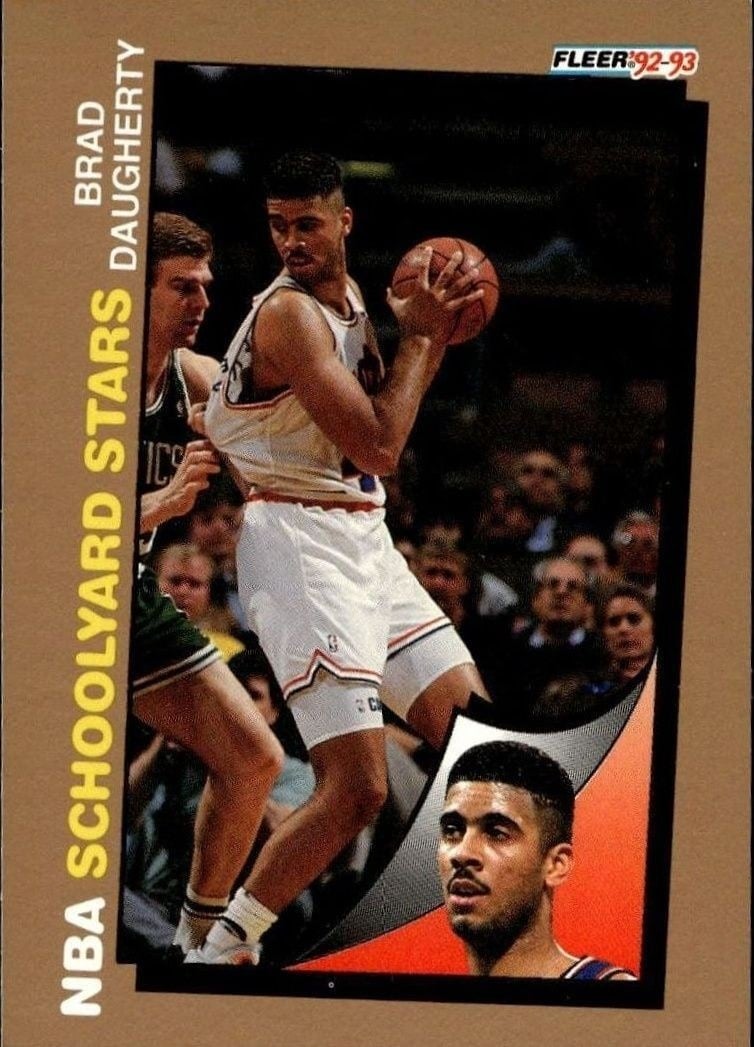 Brad Daugherty 1992-93 Fleer #257 Basketball Trading Card - Front 1992-93 Fleer Brad Daugherty #257 basketball trading card front