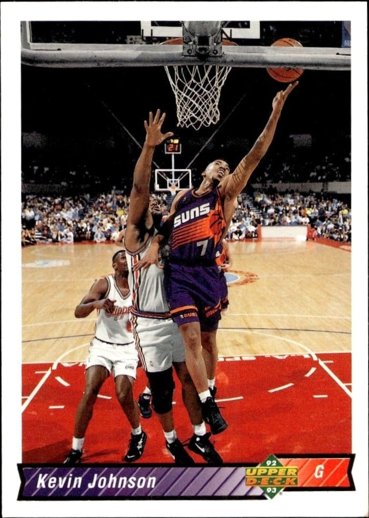 Kevin Johnson 1992-93 Upper Deck #418 Basketball Trading Card - Front 1992-93 Upper Deck Kevin Johnson #418 basketball trading card front
