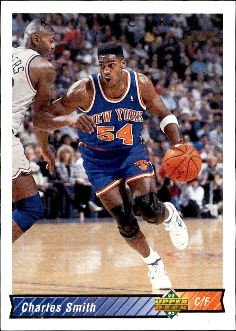 Charles Smith 1992-93 Upper Deck #326 Basketball Trading Card - Front 1992-93 Upper Deck Charles Smith #326 basketball trading card front