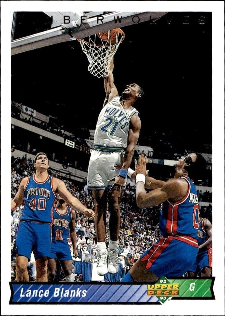 1992-93 Upper-Deck Lance Blanks #319 trading card