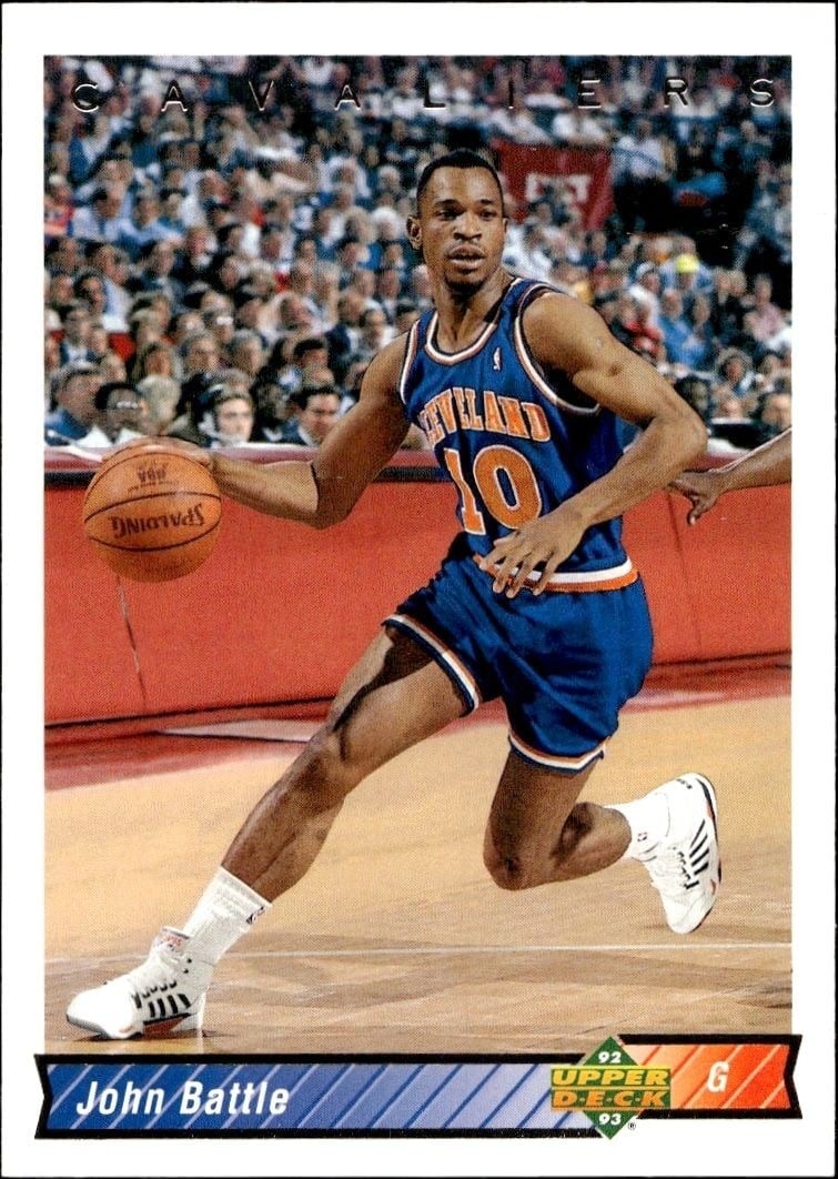 1992-93 Upper-Deck John Battle #218 trading card