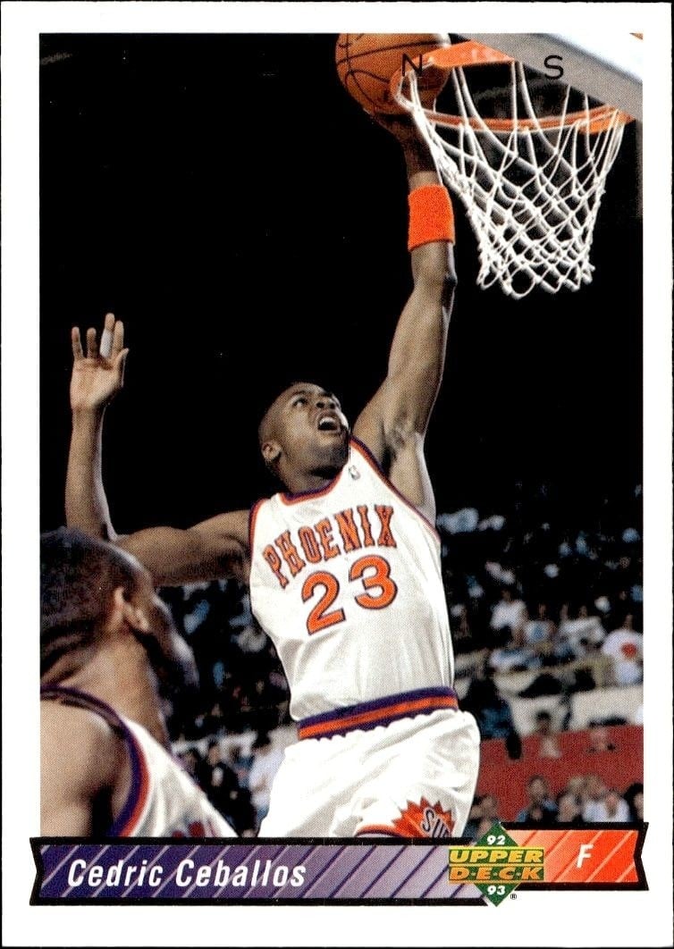 Cedric Ceballos 1992-93 Upper Deck #214 Basketball Trading Card - Front 1992-93 Upper Deck Cedric Ceballos #214 basketball trading card front