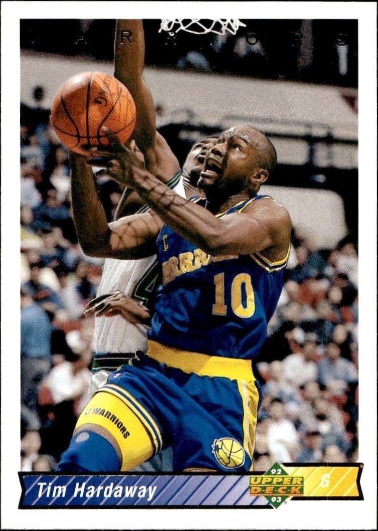 Tim Hardaway 1992-93 Upper Deck #261 Basketball Trading Card - Front 1992-93 Upper Deck Tim Hardaway #261 basketball trading card front