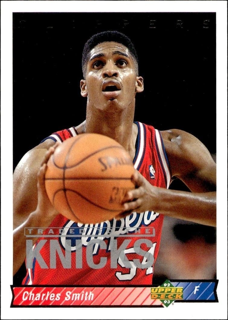 Charles Smith 1992-93 Upper Deck #254 Basketball Trading Card - Front 1992-93 Upper Deck Charles Smith #254 basketball trading card front