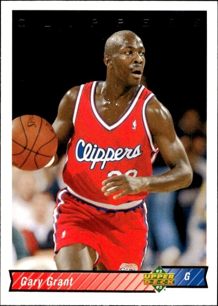 Gary Grant 1992-93 Upper Deck #203 Basketball Trading Card - Front 1992-93 Upper Deck Gary Grant #203 basketball trading card front