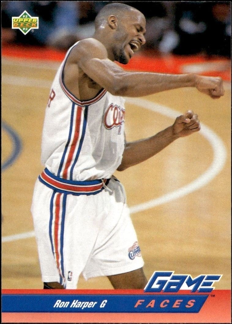 Ron Harper 1992-93 Upper Deck #495 Basketball Trading Card - Front 1992-93 Upper Deck Ron Harper #495 basketball trading card front