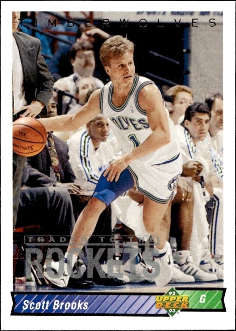 Scott Brooks 1992-93 Upper Deck #248 Basketball Trading Card - Front 1992-93 Upper Deck Scott Brooks #248 basketball trading card front