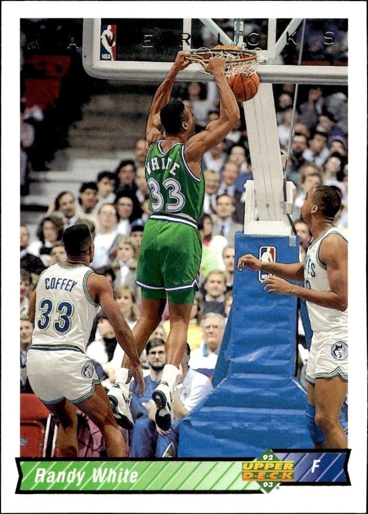 Randy White 1992-93 Upper Deck #34 Basketball Trading Card - Front 1992-93 Upper Deck Randy White #34 basketball trading card front