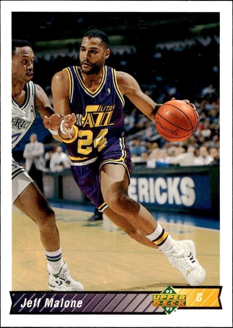 Jeff Malone 1992-93 Upper Deck #178 Basketball Trading Card - Front 1992-93 Upper Deck Jeff Malone #178 basketball trading card front
