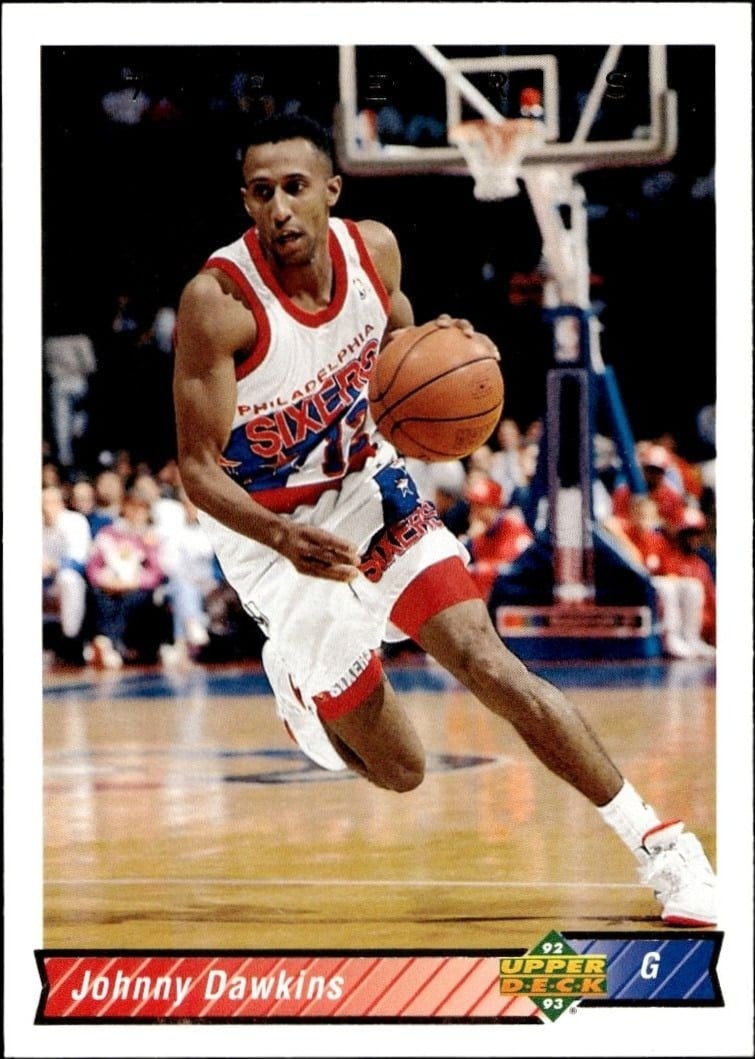 Johnny Dawkins 1992-93 Upper Deck #231 Basketball Trading Card - Front 1992-93 Upper Deck Johnny Dawkins #231 basketball trading card front