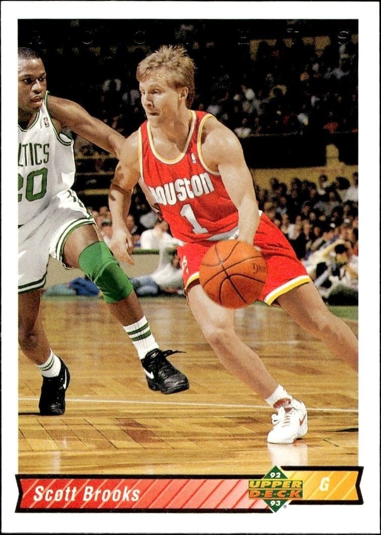 Scott Brooks 1992-93 Upper Deck #329 Basketball Trading Card - Front 1992-93 Upper Deck Scott Brooks #329 basketball trading card front