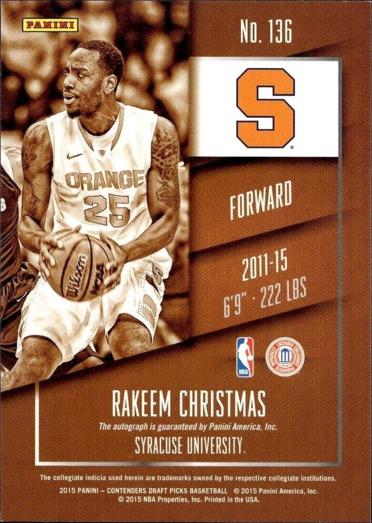 Rakeem Christmas - Back
