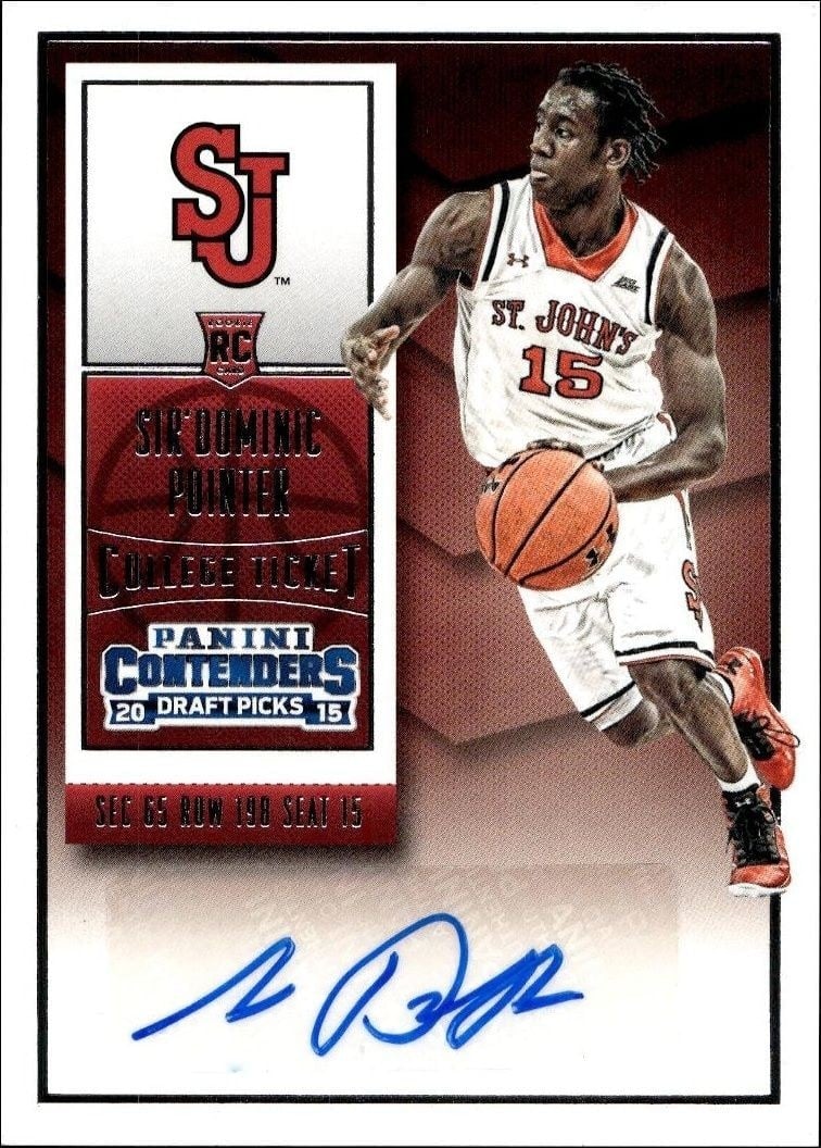 Sir'Dominic Pointer 2015-16 Panini Contenders Draft Picks #159 Basketball Trading Card - Front 2015-16 Panini Contenders Draft Picks Sir'Dominic Pointer #159 basketball trading card front