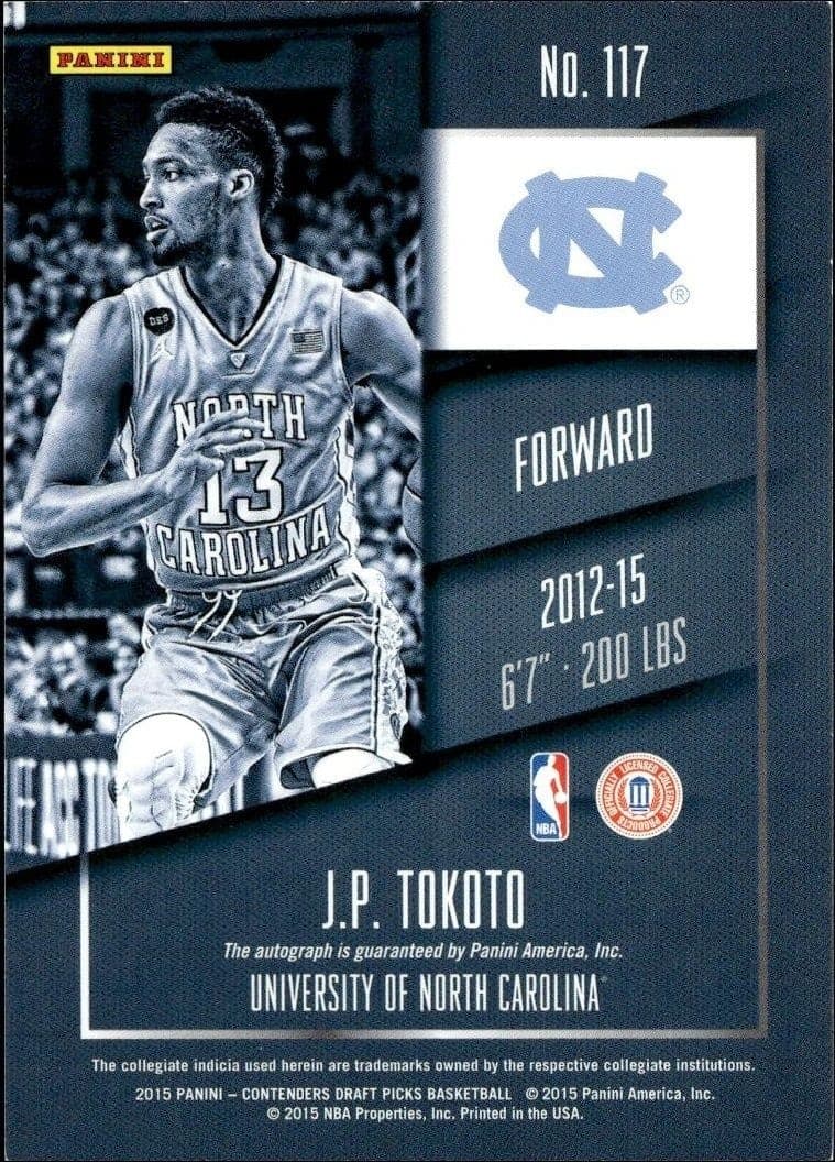 J.P. Tokoto - Back