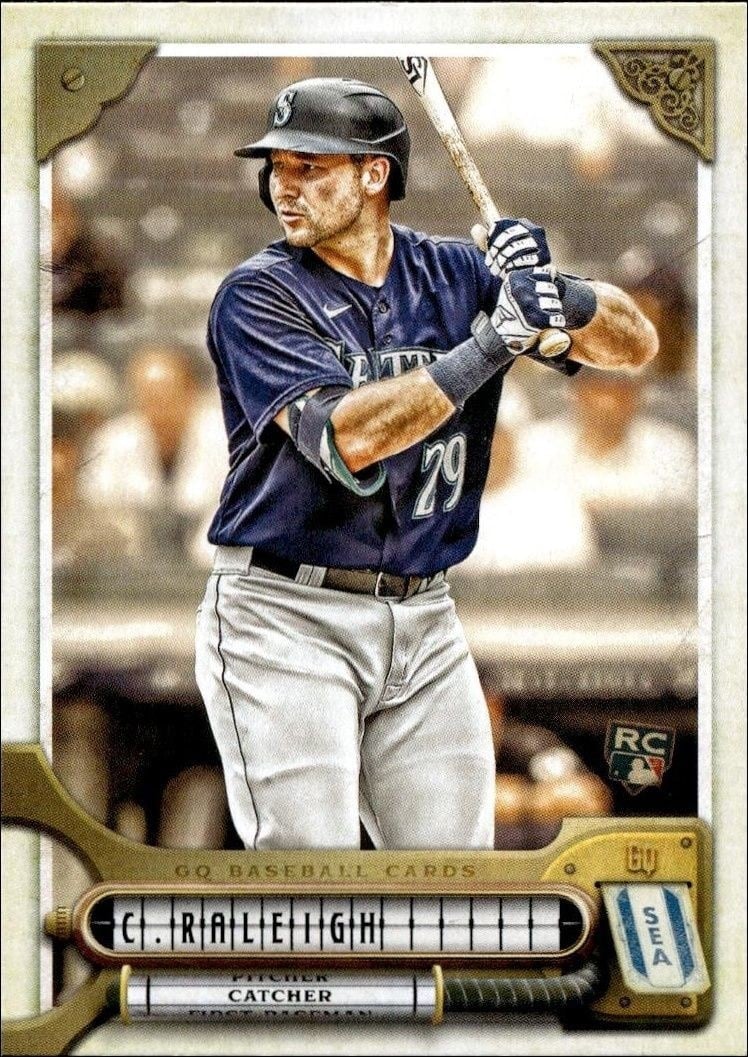 Cal Raleigh 2022 Topps Gypsy Queen #185 Baseball Trading Card - Front 2022 Topps Gypsy Queen Cal Raleigh #185 baseball trading card front