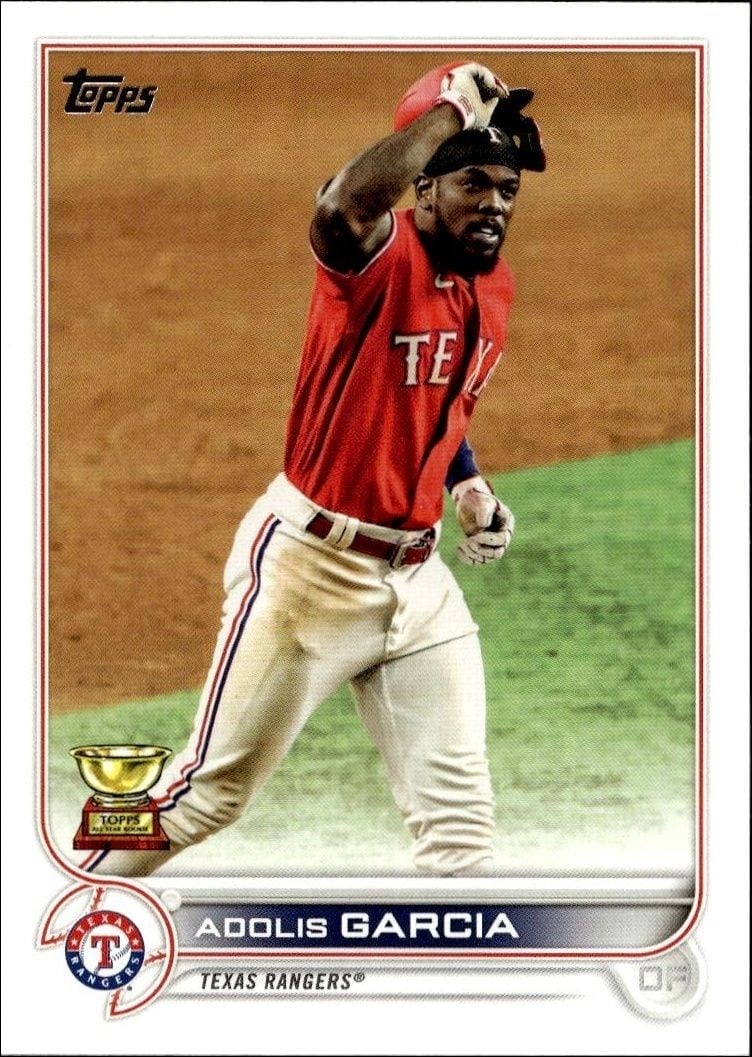 Adolis Garcia 2022 Topps Series 2 #652 Baseball Trading Card - Front 2022 Topps Series 2 Adolis Garcia #652 baseball trading card front