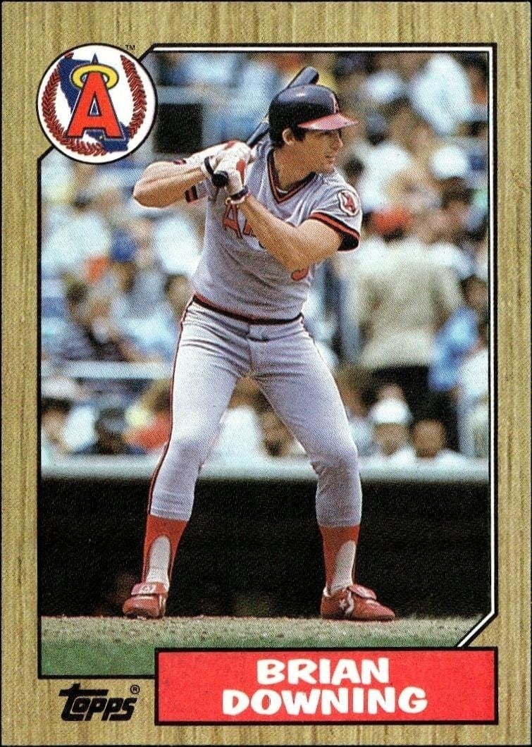 Brian Downing 1987 Topps #782 Baseball Trading Card - Front 1987 Topps Brian Downing #782 baseball trading card front
