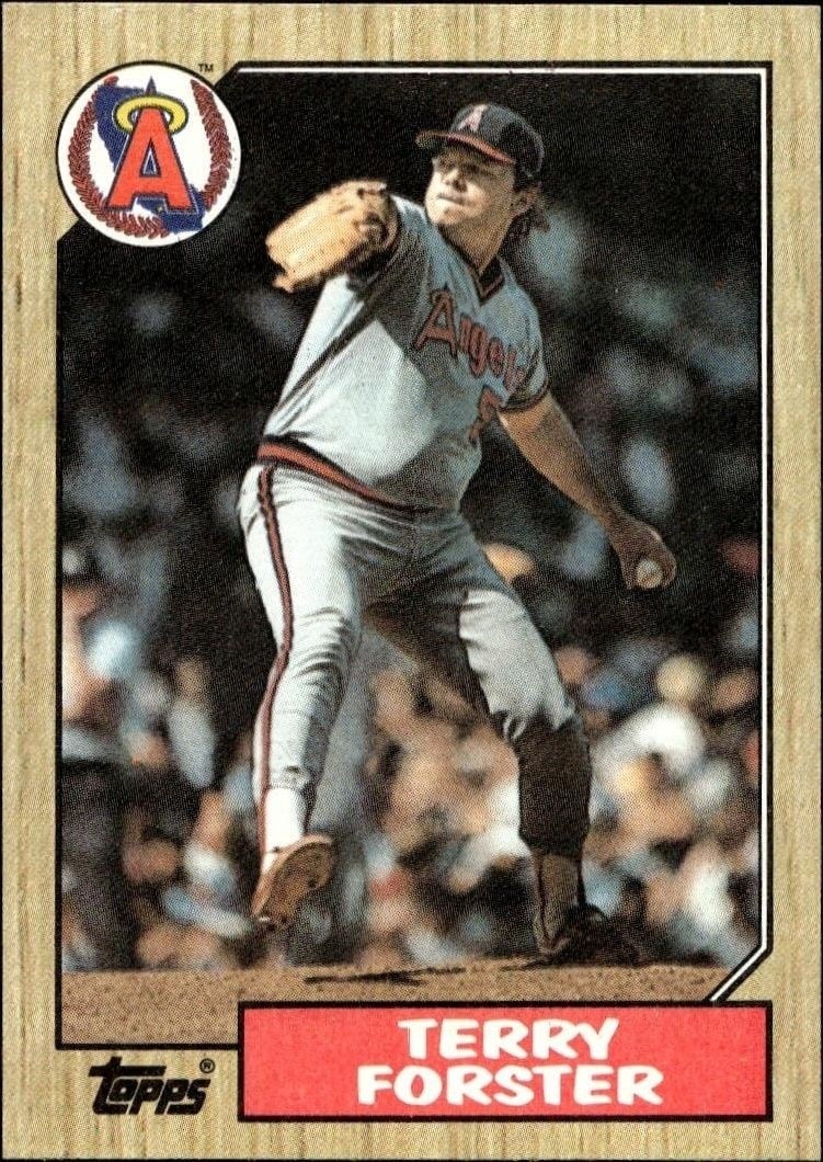 Terry Forster 1987 Topps #652 Baseball Trading Card - Front 1987 Topps Terry Forster #652 baseball trading card front