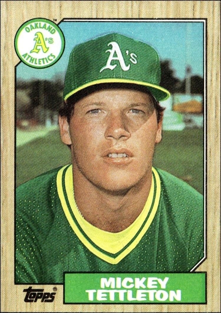 Mickey Tettleton 1987 Topps #649 Baseball Trading Card - Front 1987 Topps Mickey Tettleton #649 baseball trading card front