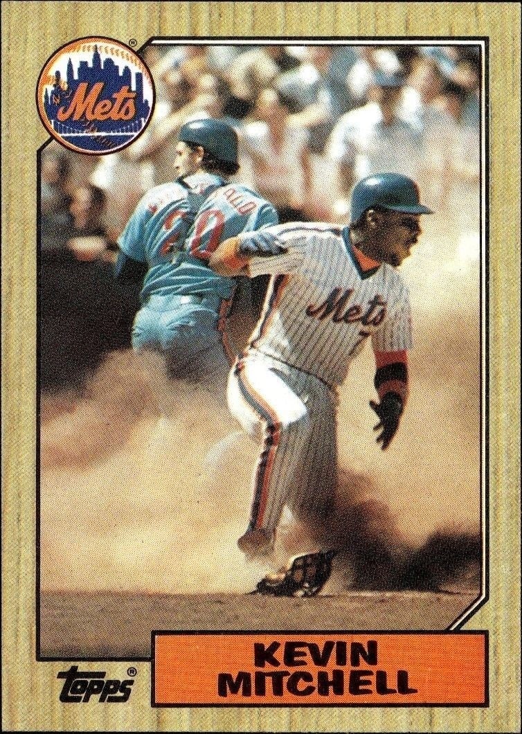 Kevin Mitchell 1987 Topps #653 Baseball Trading Card - Front 1987 Topps Kevin Mitchell #653 baseball trading card front