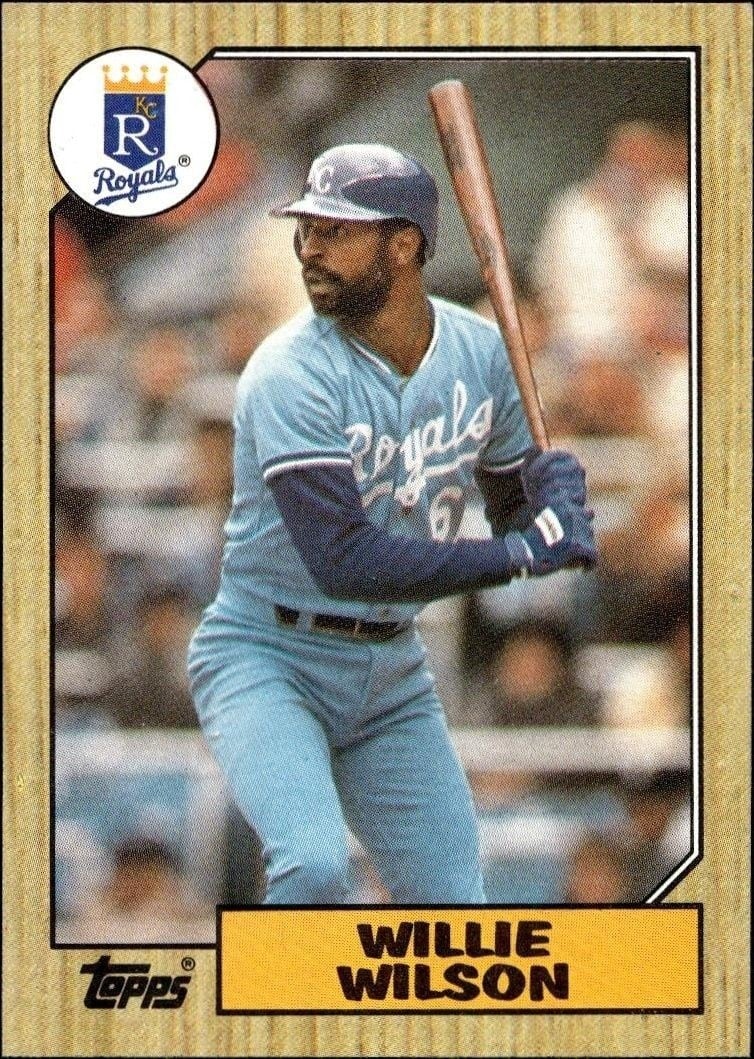 Willie Wilson 1987 Topps #783 Baseball Trading Card - Front 1987 Topps Willie Wilson #783 baseball trading card front