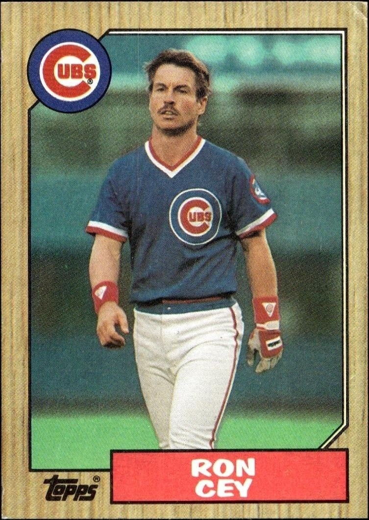 Ron Cey 1987 Topps #767 Baseball Trading Card - Front 1987 Topps Ron Cey #767 baseball trading card front