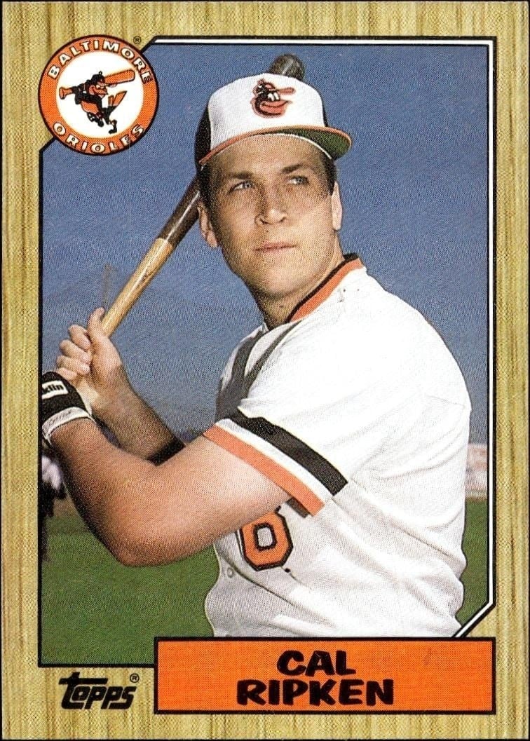 Cal Ripken 1987 Topps #784 Baseball Trading Card - Front 1987 Topps Cal Ripken #784 baseball trading card front