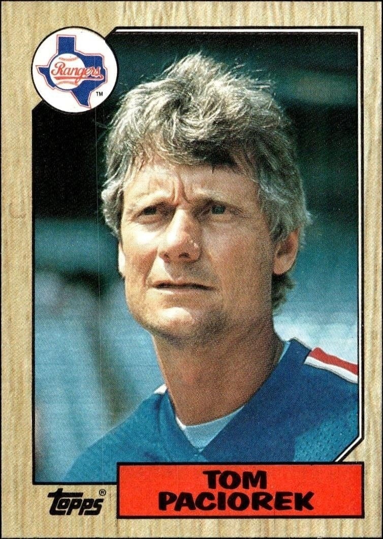 Tom Paciorek 1987 Topps #729 Baseball Trading Card - Front 1987 Topps Tom Paciorek #729 baseball trading card front
