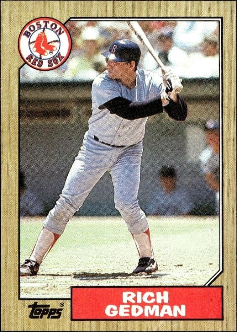 Rich Gedman 1987 Topps #740 Baseball Trading Card - Front 1987 Topps Rich Gedman #740 baseball trading card front