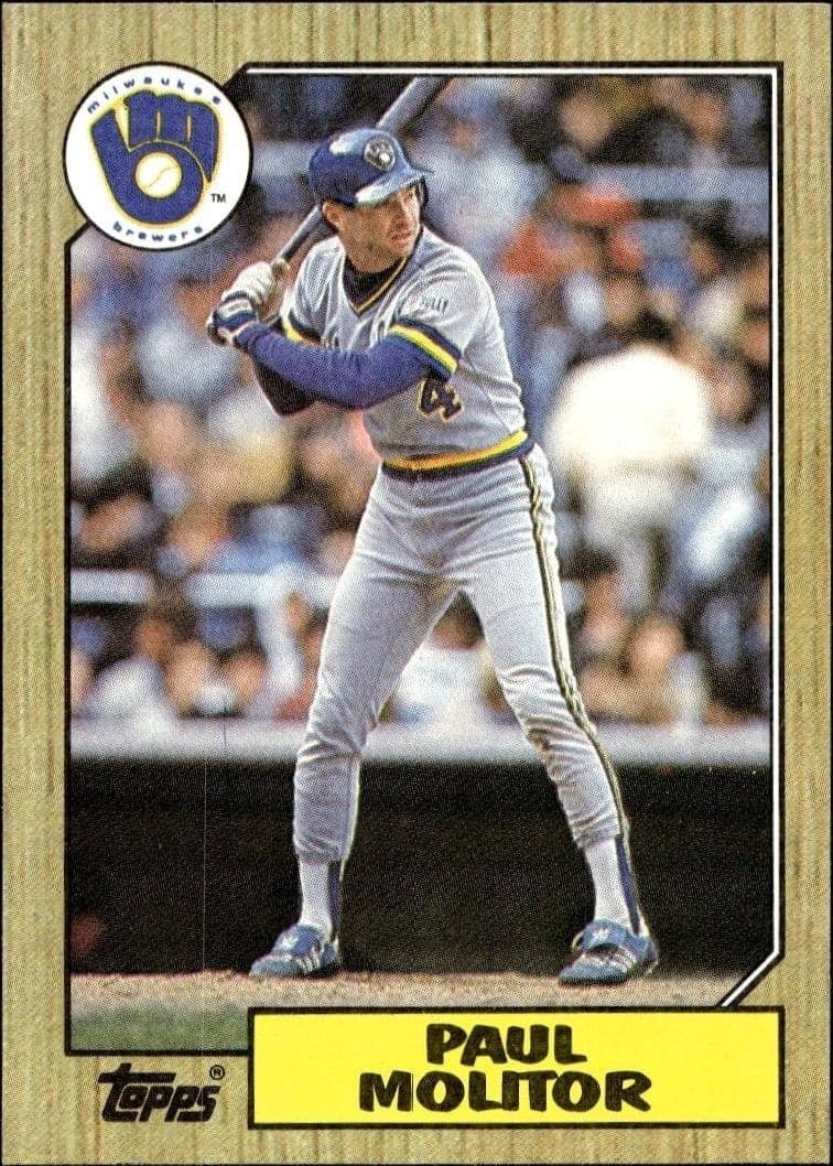 1987 Topps Paul Molitor #741 trading card