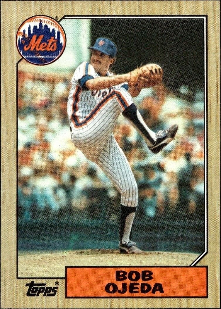 Bob Ojeda 1987 Topps #746 Baseball Trading Card - Front 1987 Topps Bob Ojeda #746 baseball trading card front