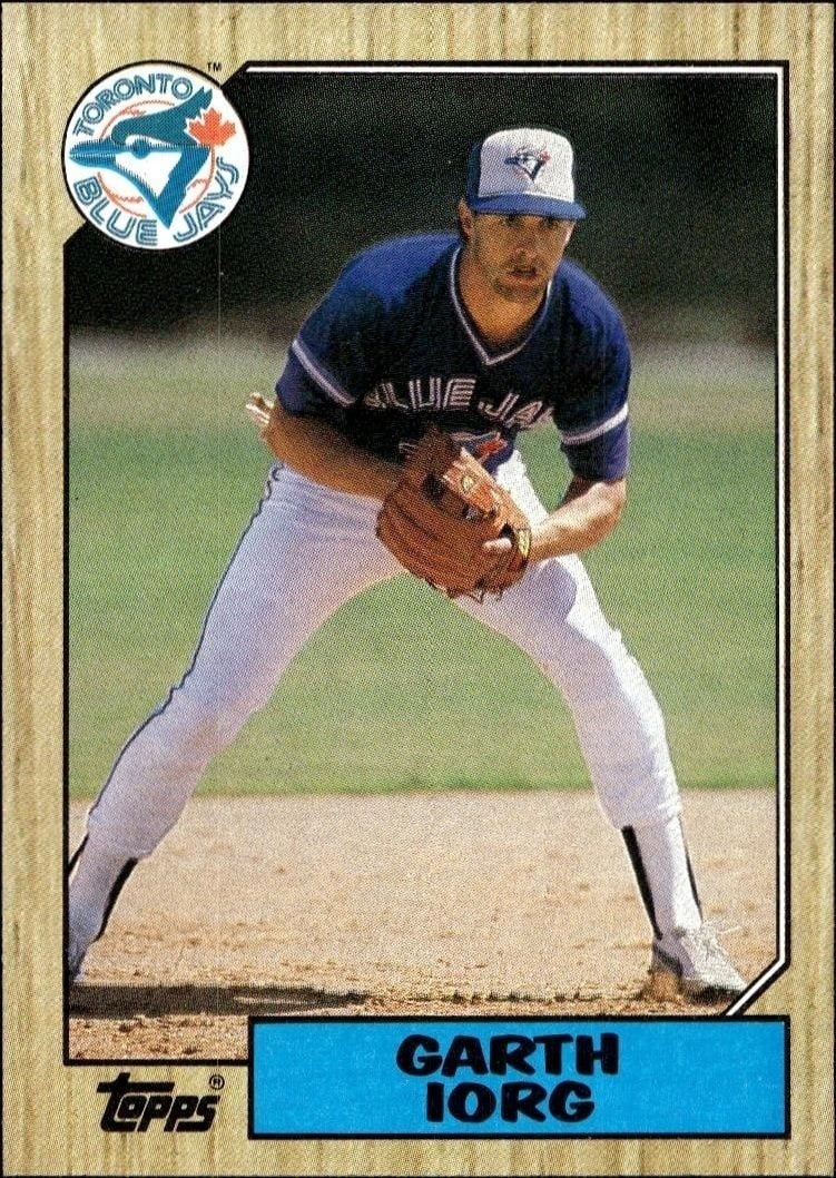 Garth Iorg 1987 Topps #751 Baseball Trading Card - Front 1987 Topps Garth Iorg #751 baseball trading card front