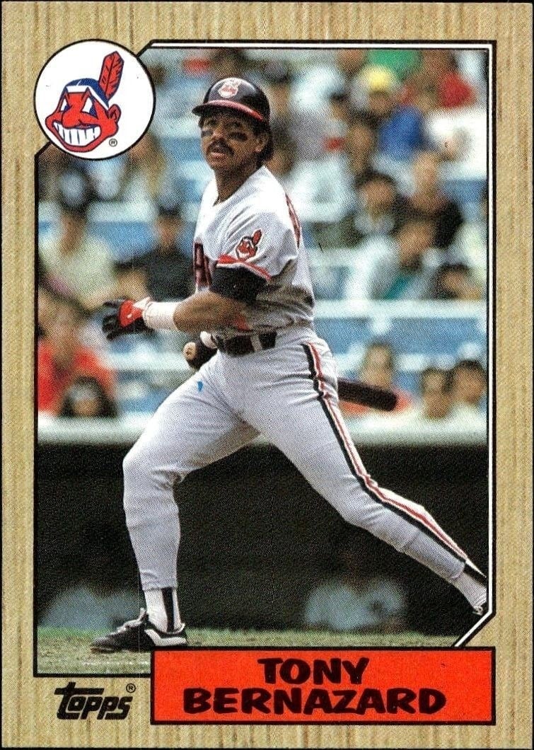 Tony Bernazard 1987 Topps #758 Baseball Trading Card - Front 1987 Topps Tony Bernazard #758 baseball trading card front
