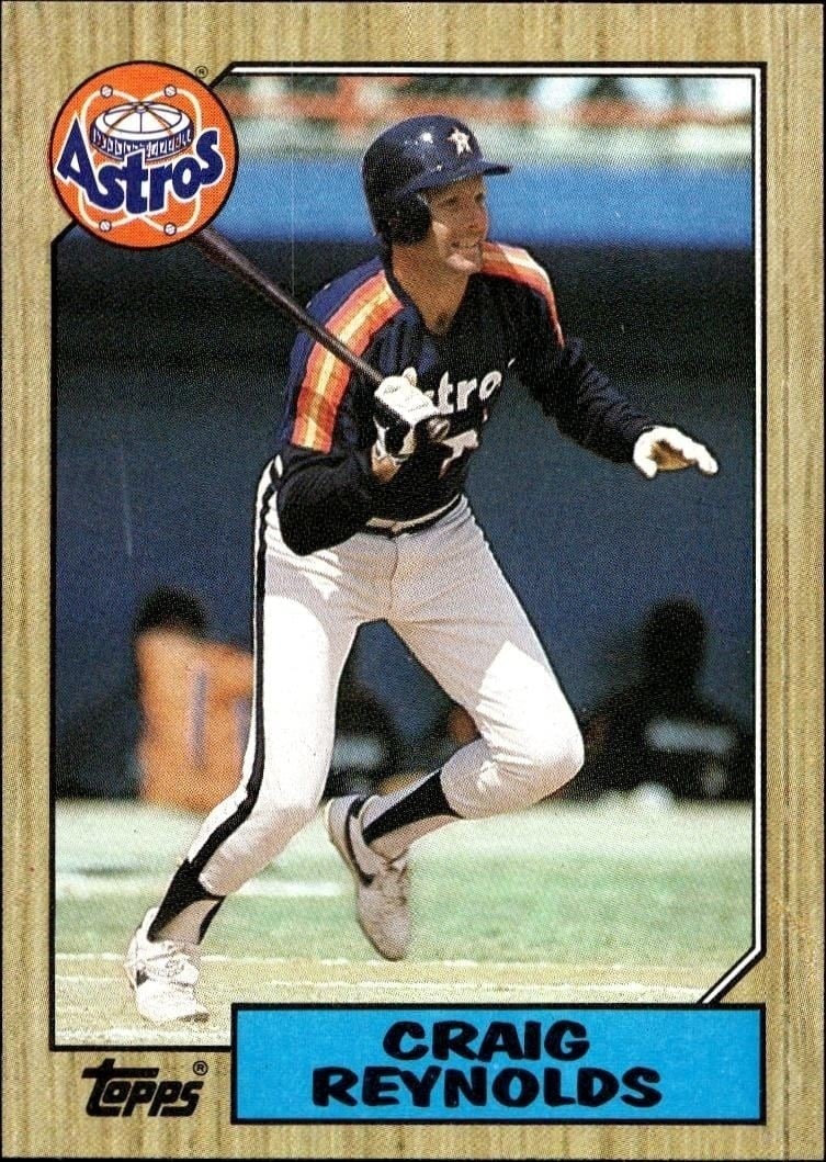 Craig Reynolds 1987 Topps #779 Baseball Trading Card - Front 1987 Topps Craig Reynolds #779 baseball trading card front