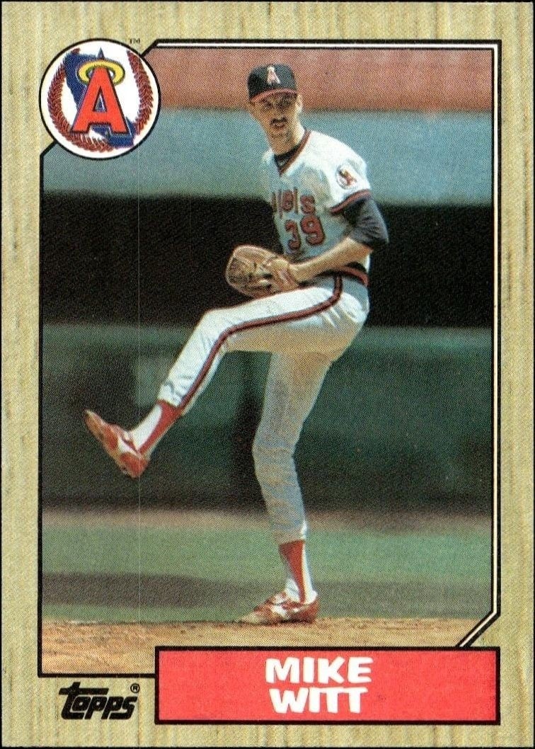 Mike Witt 1987 Topps #760 Baseball Trading Card - Front 1987 Topps Mike Witt #760 baseball trading card front