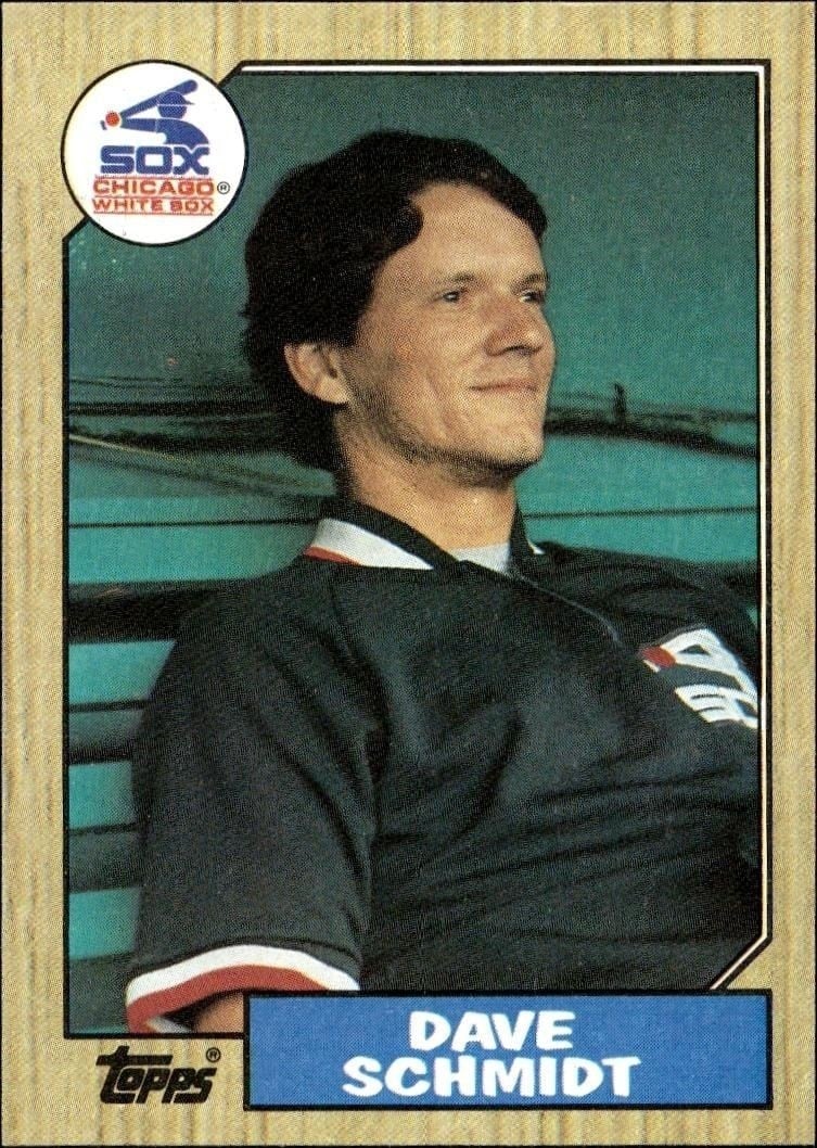 Dave Schmidt 1987 Topps #703 Baseball Trading Card - Front 1987 Topps Dave Schmidt #703 baseball trading card front