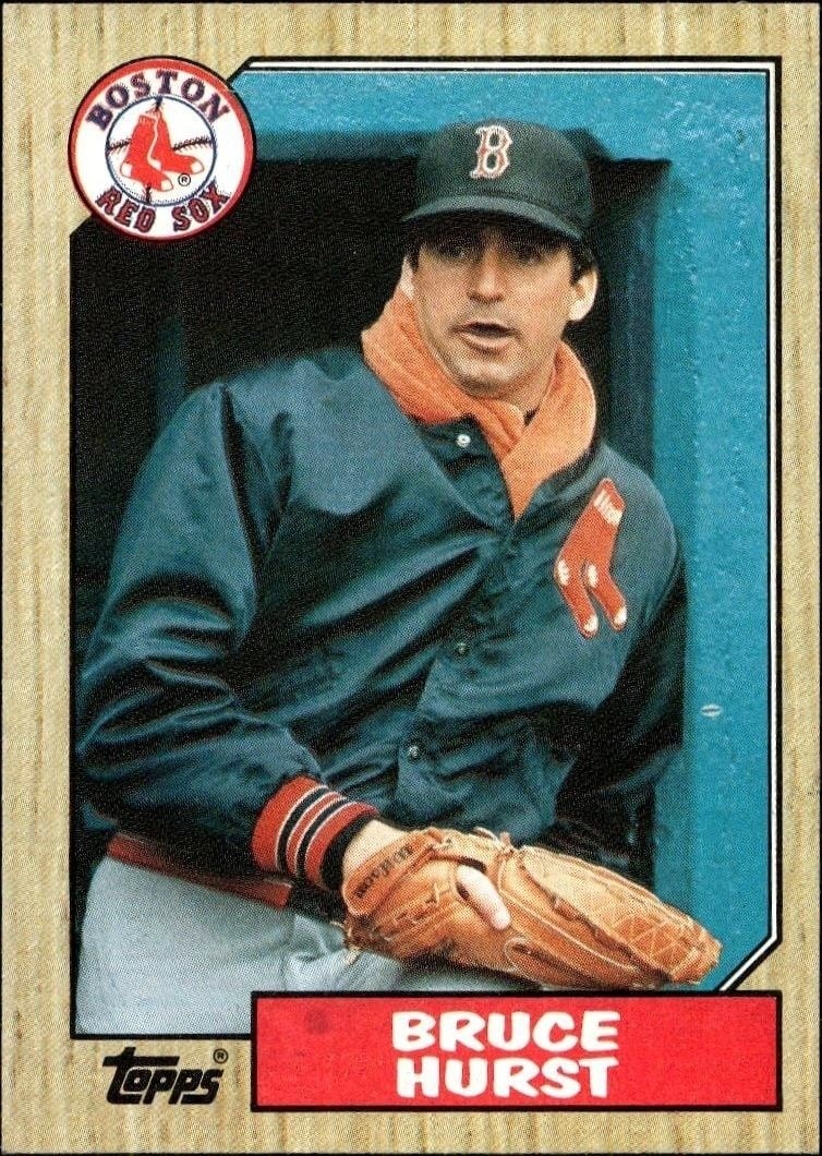 Bruce Hurst 1987 Topps #705 Baseball Trading Card - Front 1987 Topps Bruce Hurst #705 baseball trading card front
