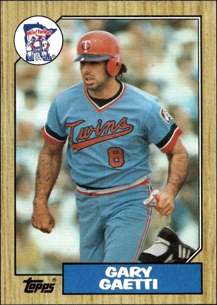 Gary Gaetti 1987 Topps #710 Baseball Trading Card - Front 1987 Topps Gary Gaetti #710 baseball trading card front