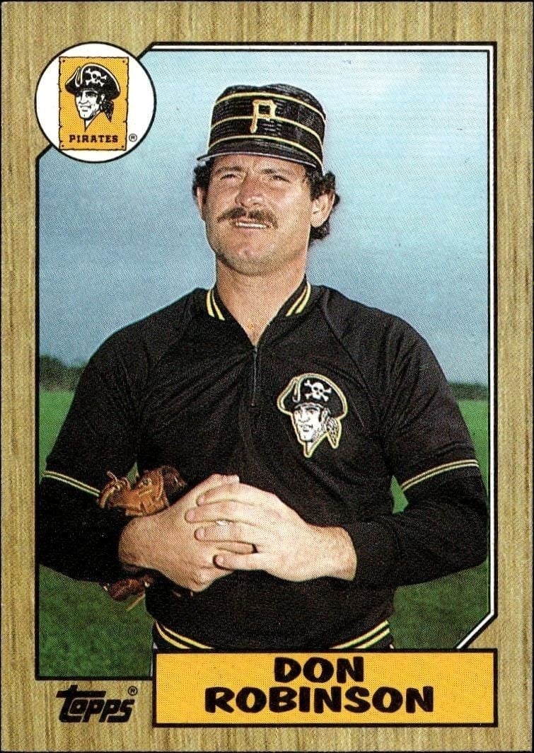 Don Robinson 1987 Topps #712 Baseball Trading Card - Front 1987 Topps Don Robinson #712 baseball trading card front