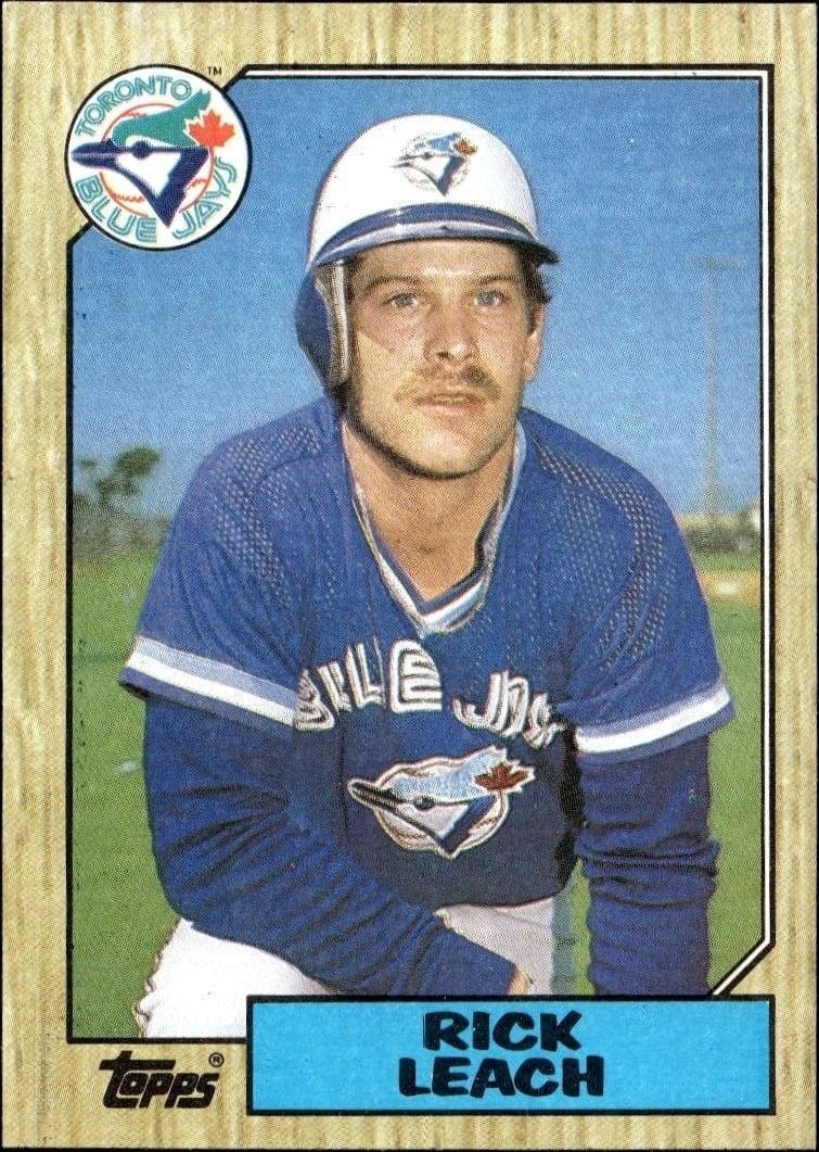 Rick Leach 1987 Topps #716 Baseball Trading Card - Front 1987 Topps Rick Leach #716 baseball trading card front