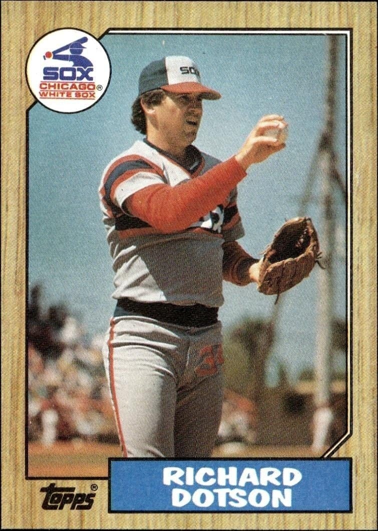 Richard Dotson 1987 Topps #720 Baseball Trading Card - Front 1987 Topps Richard Dotson #720 baseball trading card front