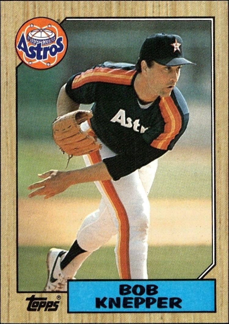 Bob Knepper 1987 Topps #722 Baseball Trading Card - Front 1987 Topps Bob Knepper #722 baseball trading card front