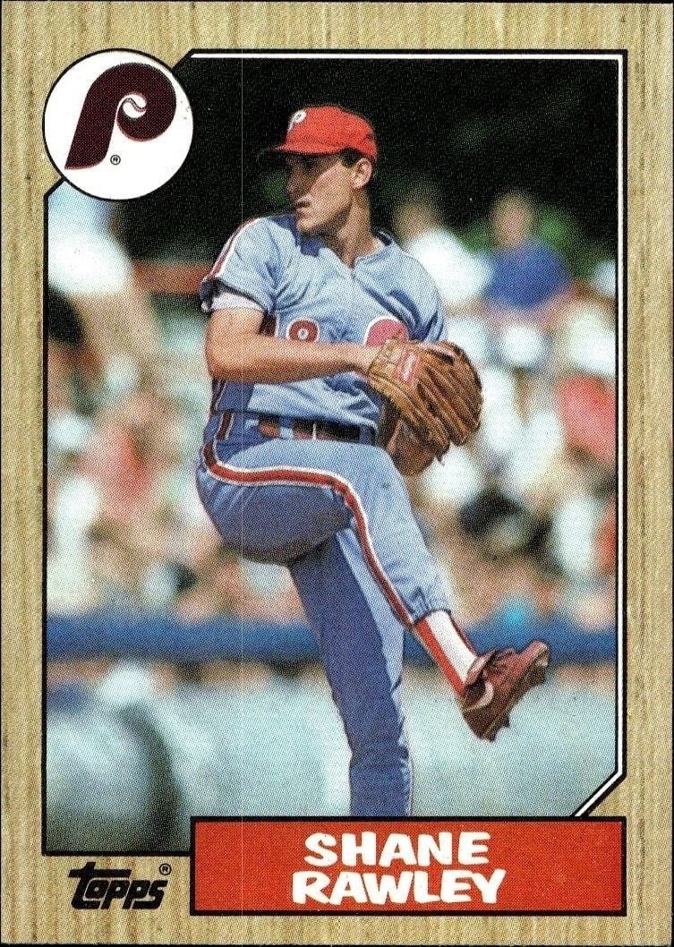 Shane Rawley 1987 Topps #771 Baseball Trading Card - Front 1987 Topps Shane Rawley #771 baseball trading card front